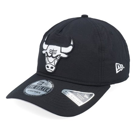New Era - NBA Schwarz Unconstructed Cap - Chicago Bulls Everyday Nylon Black/White Dad Cap @ Hatstore