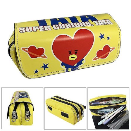 Bts Børne Dobbeltlags Penalhus Stor Kapacitet