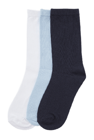 Å WOMAN Bomullsstrumpor, 3-pack Sockor Blå 39/41