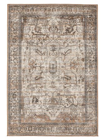 Oxana Oriental Waschbar 120X180 Klein Braun/Beige Blumen Teppich