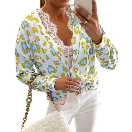 Kvinnor Enkelknäppta Toppar Button Down Blus