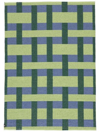 Checkson Indoor/Outdoor Rug Washable 150X200 Small Green Checkered