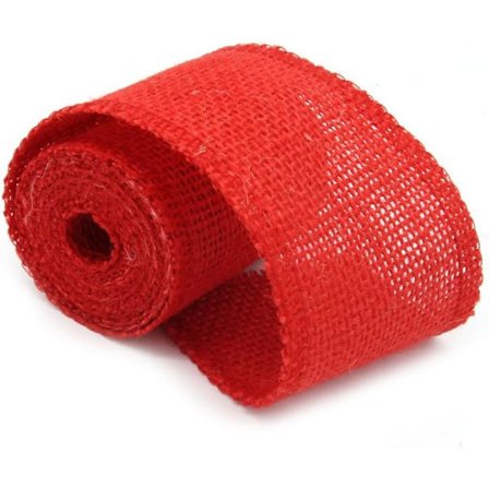 Julband av säckväv med trådkantad kant för dekoration, ZQKLA