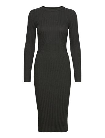 Karlina O-Neck Ls Dress Dresses Bodycon Dresses Grå NORR