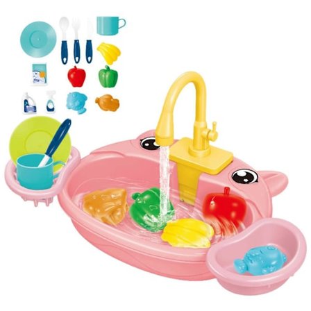 MagiDeal Leksaksdiskho med rinnande vatten för rollspel för barn