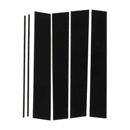 6 stk. B-stolpedeksler Dørlist Blank Svart Utvendig Sidedør Vindusdekal for Odyssey 2005?2010