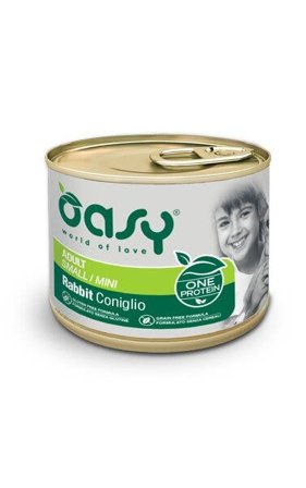 Oasy Wet Dog One Protein Coniglio Cibo Umido Per Cani Adulti