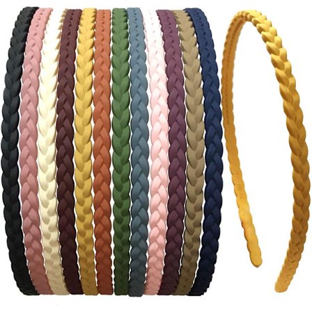 12 kpl hiusnauhoja ja muovi hiusnauhoja tytöille ja naisille 6mm -