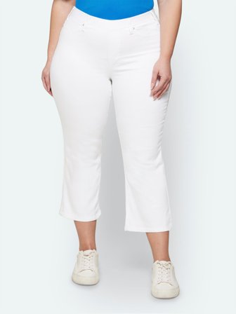 CISO - Sofia Capri Bukser - Hvid - Curvy Sim Fit / Vidde Ben