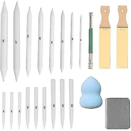 Blandingsstumper og Tortillions Sett 25 stk Skissetegningsett