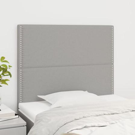 Vidaxl Huvudgavlar 2 St Ljusgrå 100x5x78/88 Cm Tyg Grå