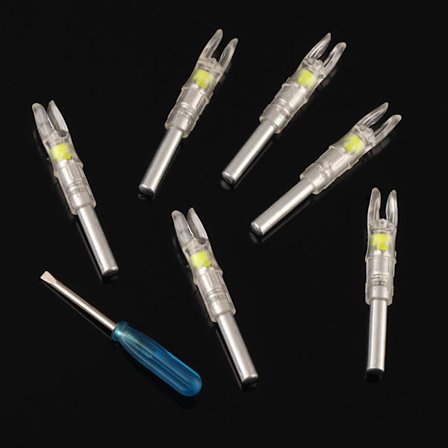 6 ST Shooting Bågskytte Lighted Nock Compound Bow LED Lighted for Arrow Nock