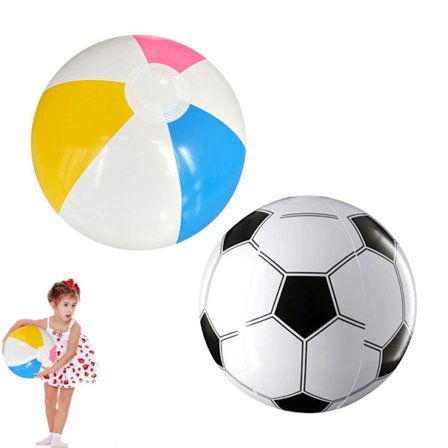 Sæt med 2 oppustelige poolbolde, poolbolde, oppustelige strandbolde, store strandbolde 40 cm, oppustelige ting til børn, fester, fodboldfest