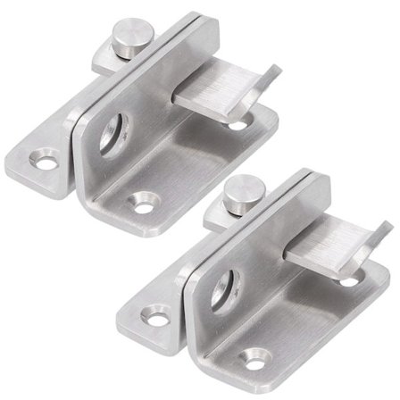 Rustfri stål stansfri dørlås sæt til garderobe og badeværelse 2 stk