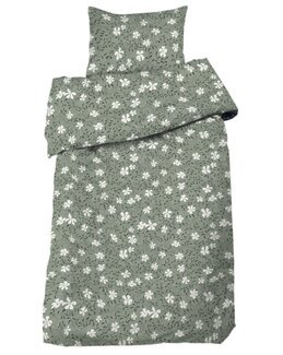 Sengetøj Hedvig blomsteret 2 dele Grøn