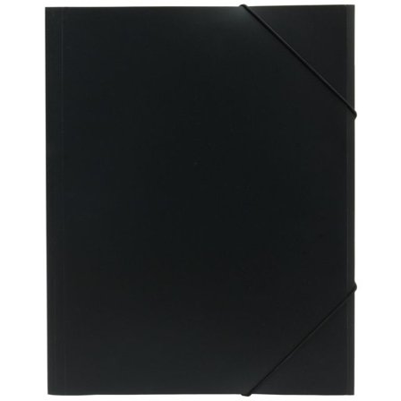 3-klaffsmapp med elastiska gummiband, A4, polypropylen, svart - Lyreco - Kontorsmaterial - Mappar och plastfickor - Gummibandsmappar 3-klaff - Plast