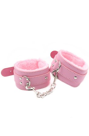 Premium Fur Lined Wrist Restraints Pink Handbojor - Blushme.se