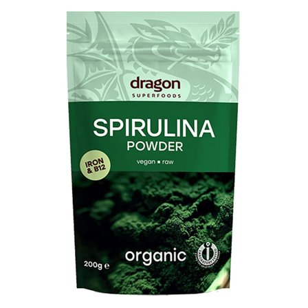 Dragon Superfoods Spirulina pulver Ø 200 g, Helse & Madvarer, Gryn, Flager & Drys, Drys