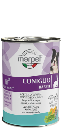 Marpet Aequilibriavet Dog Coniglio Cibo Umido Per Cani Adulti