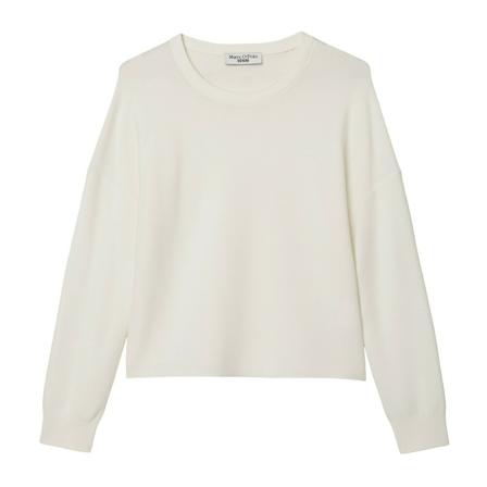 Marc O'Polo, Crewneck jumper in a relaxed fit Wit, Dames, Maat:XS