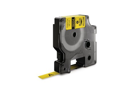 Dymo Tape Rhino krympslang 9mm svart på gul - Lyreco - Kontorsmaskiner - Märkmaskiner och tape - Tape - Dymo Rhino