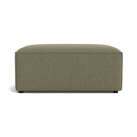 Lissabon Puf - Nordic Grøn - 100x70x42cm - Slidstærk Kvalitetsstof Puf med Krydsfiner Ramme - Perfekt til Modulopbygning af Sofa