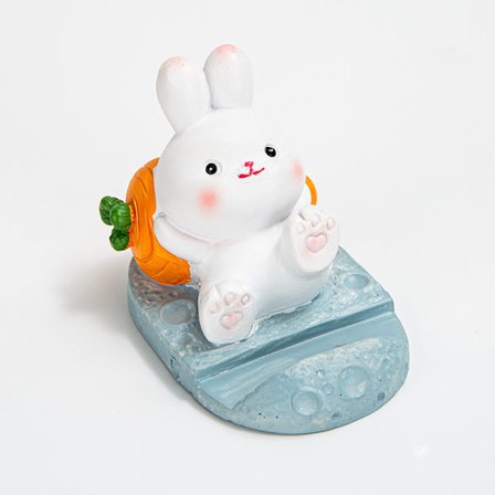 Kaninhartshållare i harts för skrivbord, handsfree mobiltelefonhållare, surfplatta