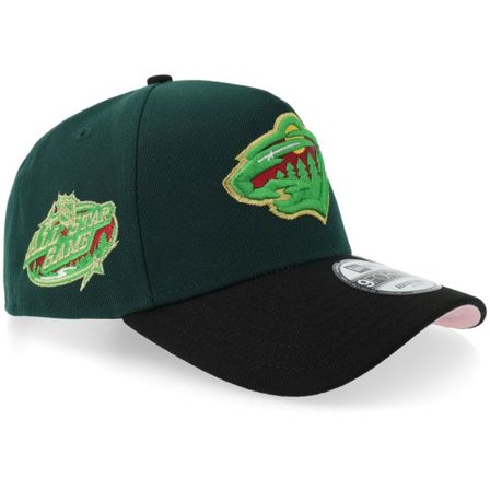 New Era - NHL Grön adjustable Keps - "Hatstore Exclusive x Minnesota Wild 9FORTY All Star Game Olive Green/Black A-rame Adjustable " @ Hatstore