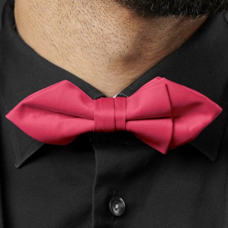 Screaming Pink Basic Pointy Pre-Tied Bow Tie for Men - Pre-tied bow ties