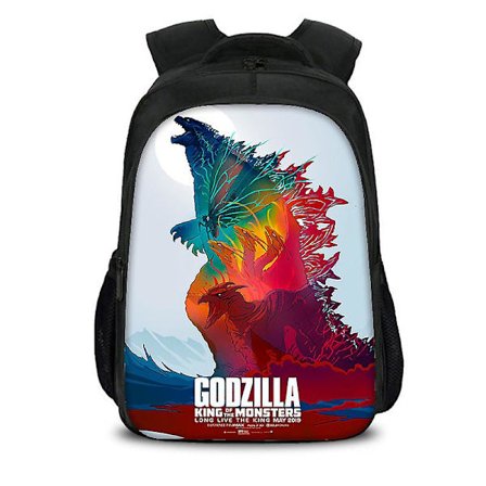 Godzilla Dinosaur Monster Skolväska Axel Dator Ryggsäck Stor Kapacitet