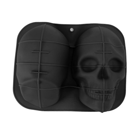 Kraniehoved Bageform Blød Silikone Halloween Skelet Hoved Kageform til Kagekiks Chokolade Slik Is