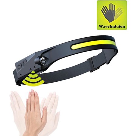 LED-strålkastare, 230°-belysning, vattentät, 4 lägen, rörelsesensorstrålkastare, USB strålkastare