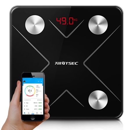 Badrum analytisk skala bluetooth glas lcd