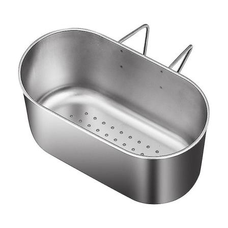 Ruostumattomasta teräksestä valmistettu tiskialtaan siiviläkori keittiön ruokajätteen jätteen keräilijälle (1 kpl, hopea)