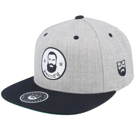 Bearded Man - Grey - snapback - Cap - Beard ́d Grey/Black Snapback - Hatstore