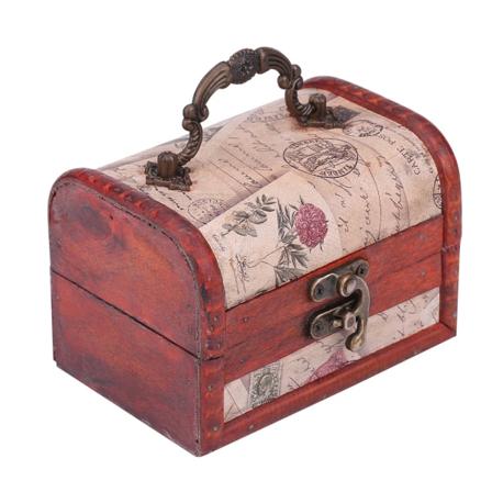 Klassisk tre smykker halskjede armbånd oppbevaringsboks brystet tilfelle holder Organizer