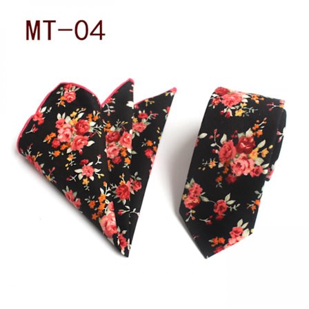 Bomull Paisley Slips och Näsduk Set