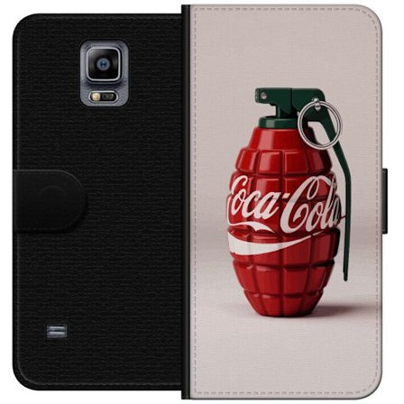 Kompatibel Tegnebogsetui til Samsung Samsung Galaxy Note 4 Kunstnerisk illustration af Coca Cola granatæble i rødt og grønt, pop art inspireret mot