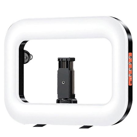 Käsikäyttöinen rengas LED-täyttövalo Ladattava kannettava puhelimen suora lähetys valokuvaus Selfie-valo BT-kaukosäätimellä[D]