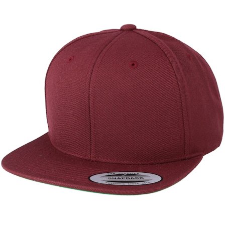Yupoong - Classic Maroon Snapback Snapback Red Cap - @ Hatstore