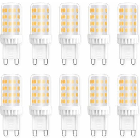 G9 LED-lamppu 10 kpl, 5W 4000K Viileä valkoinen, 360 asteen valokulma, Halogeenikorvaus