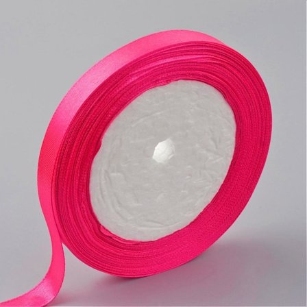 1 Rulle (25yard=22,89 mt.) Magenta satinband 12 mm.