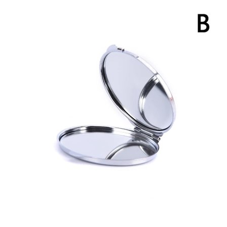 Bærbart Sammenklappeligt Makeup Spejl Rustfrit Stål Bordplade PU Lille Spejl Makeup Kosmetiske Værktøjer Håndtaske Rejsespejle