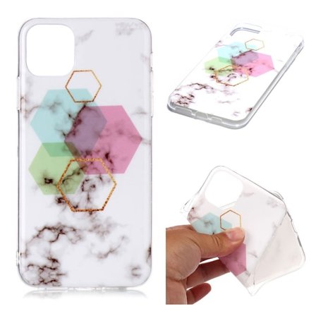 Marmormotiv iPhone 11 Pro Max skal - Sexkantig Marmor