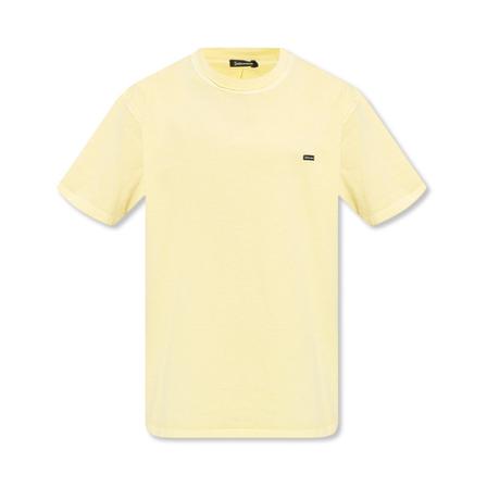 Undercover, T-shirt with decorative inserts Geel, Heren, Maat:XL