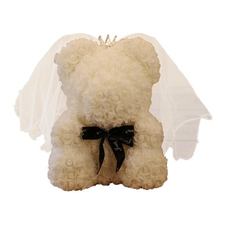 Rose Bear Rose Teddy Bear Alla hjärtans dag presenter till hennes mors dag kvinnor presenter till mamma fru födelsedag flickvän gåvor till henne Rose 