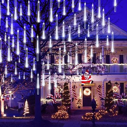 Udendørs julelys træ snefald LED dryppende ishæng