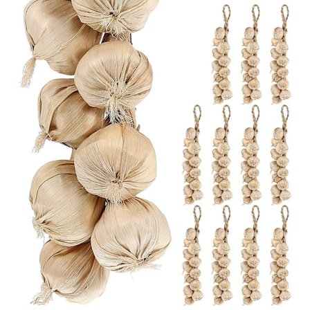 Kunstige hvitløk til dekorasjon - Simulert hvitløksstreng