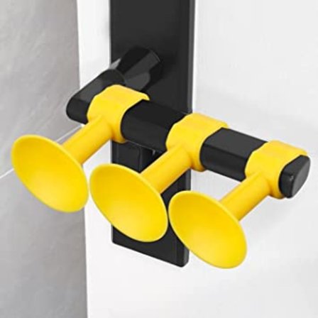 Dörrstopp (3 st) (gul), väggskydd, dörrhandtag anti-koll