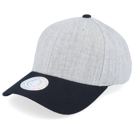 Upfront - CROWN 2 Heather Grey/Black Wool Adjustable Adjustable Grey Cap - @ Hatstore